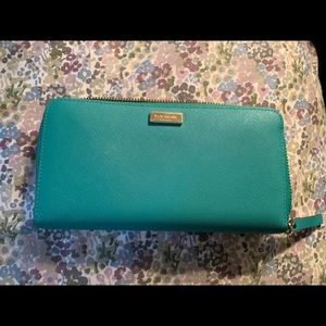 Kate Spade large wallet teal